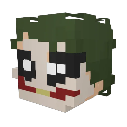 Streezie Minecraft avatar head, 3D render