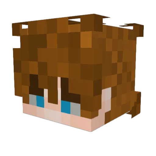 Strefii Minecraft avatar head, 3D render