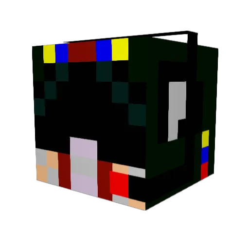Strega77 Minecraft avatar head, 3D render