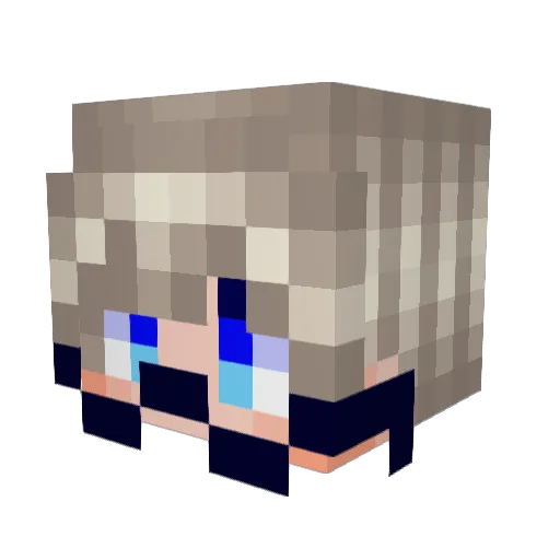 Streichholzmann Minecraft avatar head, 3D render