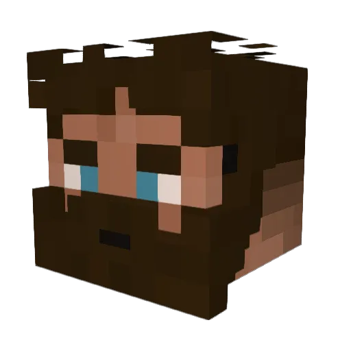 Streif1 Minecraft avatar head, 3D render