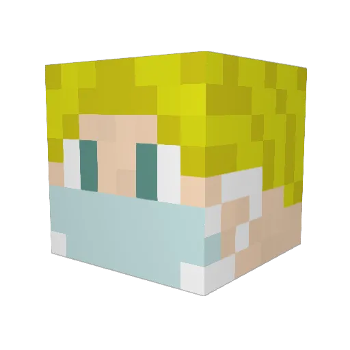 Stremms Minecraft avatar head, 3D render