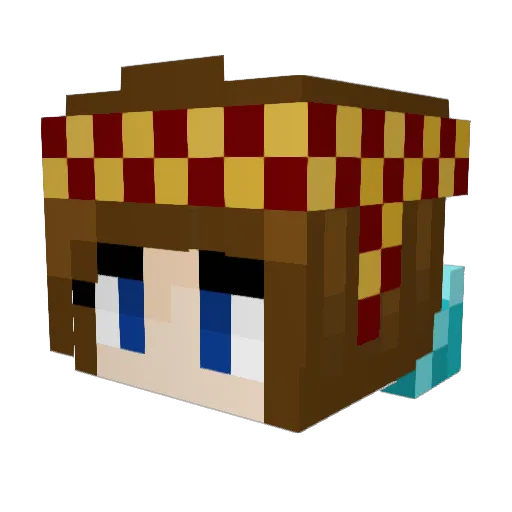Strenblume Minecraft avatar head, 3D render