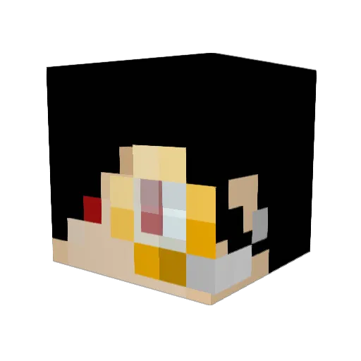 StressedoutCat24 Minecraft avatar head, 3D render