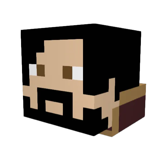 StretchedBunghol Minecraft avatar head, 3D render