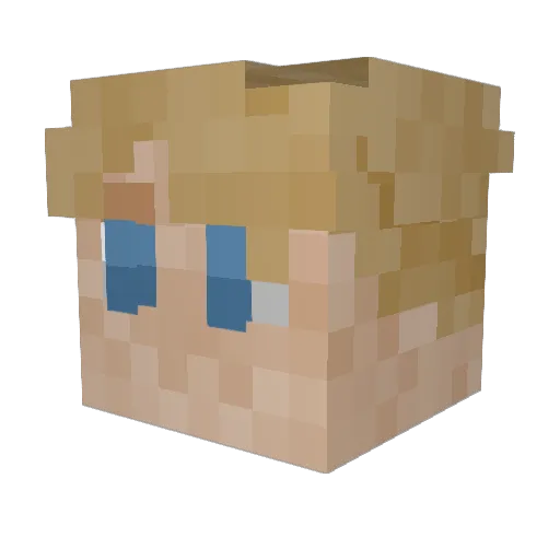 Stretchy_0 Minecraft avatar head, 3D render
