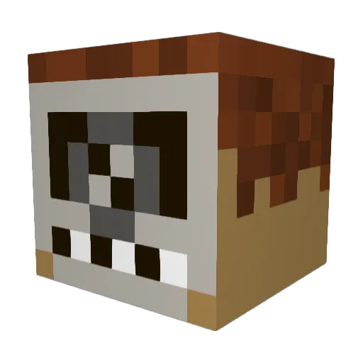 Stretchyyyy Minecraft avatar head, 3D render