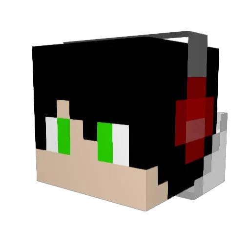 Strewberries Minecraft avatar head, 3D render
