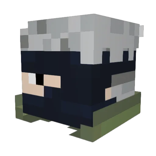 Strickeez Minecraft avatar head, 3D render