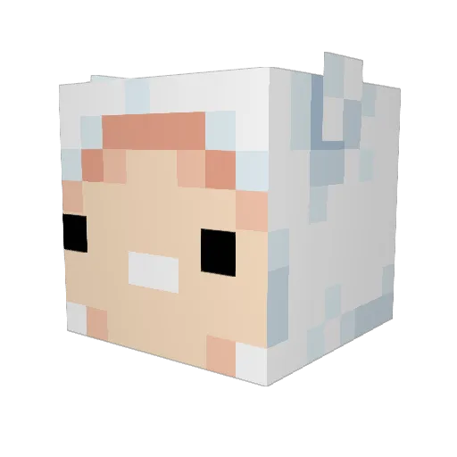 Strickio Minecraft avatar head, 3D render