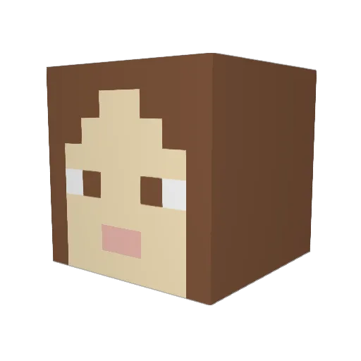 StrictlyElla Minecraft avatar head, 3D render