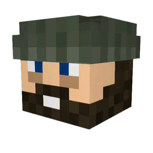 StrictlyMeme Minecraft avatar head, 3D render