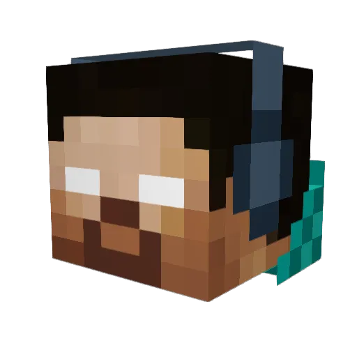 Strider207 Minecraft avatar head, 3D render