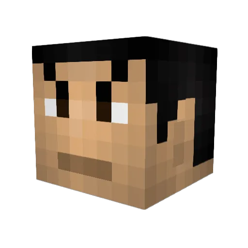Striderjbr Minecraft avatar head, 3D render
