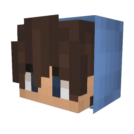 StrikeD_ Minecraft avatar head, 3D render