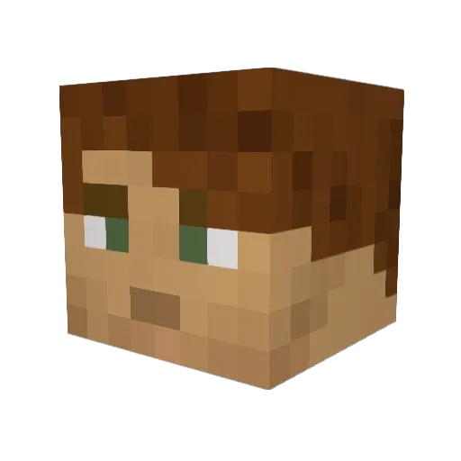 Strikeback7 Minecraft avatar head, 3D render