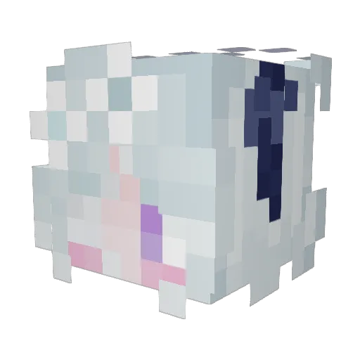Strikeed Minecraft avatar head, 3D render