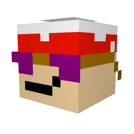 Strikeified Minecraft avatar head, 3D render