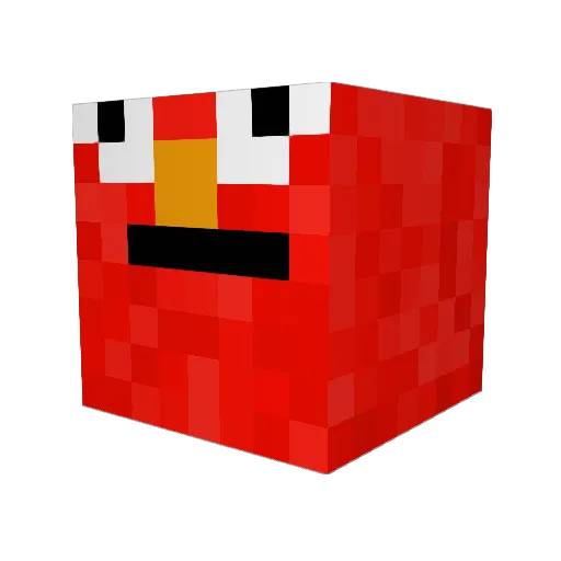 StrikerLama Minecraft avatar head, 3D render