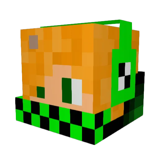 StrikerStan Minecraft avatar head, 3D render