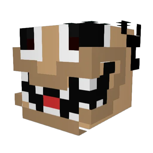 Strikerbae Minecraft avatar head, 3D render