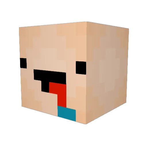 Strikerzone Minecraft avatar head, 3D render