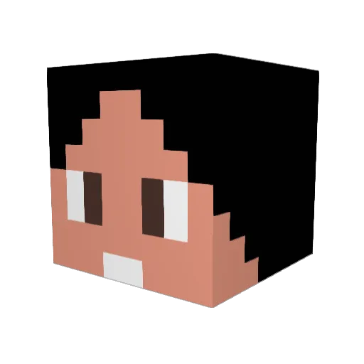 Strikeware Minecraft avatar head, 3D render
