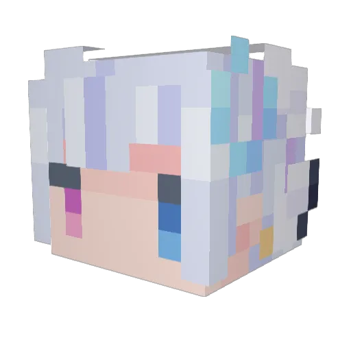Strikinet Minecraft avatar head, 3D render