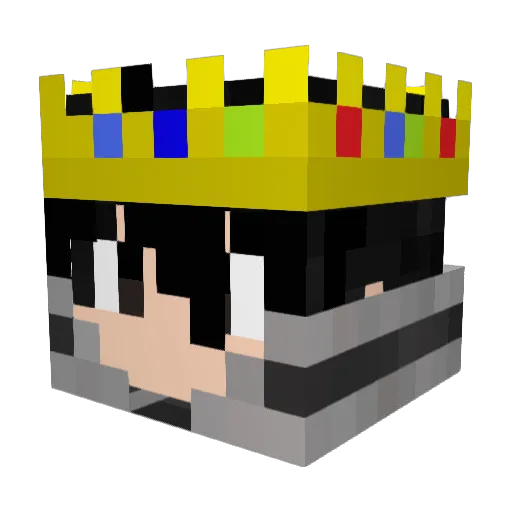 Strikyci Minecraft avatar head, 3D render
