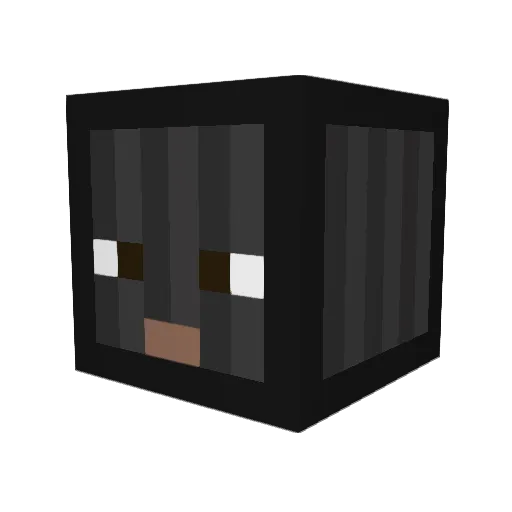 Striminal Minecraft avatar head, 3D render