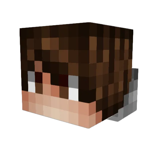 StripeyNoseMC Minecraft avatar head, 3D render
