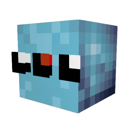 StrippedNoodle Minecraft avatar head, 3D render