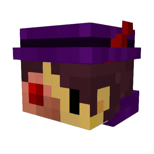 StrippyPajamas Minecraft avatar head, 3D render