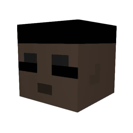 Striptiz Minecraft avatar head, 3D render