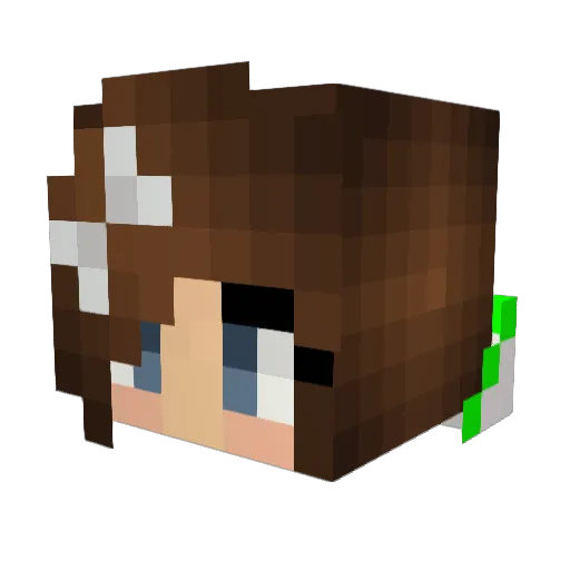 Strivingangel Minecraft avatar head, 3D render