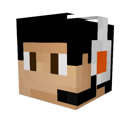 Strivos Minecraft avatar head, 3D render