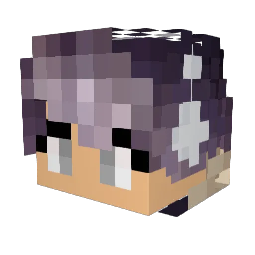 StrixAkira Minecraft avatar head, 3D render