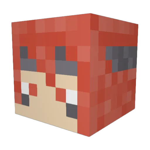 StrixSticks Minecraft avatar head, 3D render