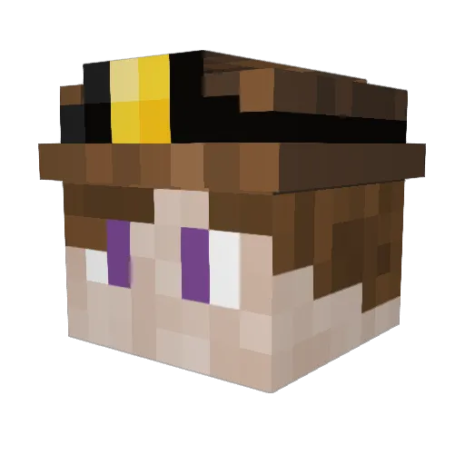 StrixWar Minecraft avatar head, 3D render