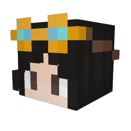 Strixling Minecraft avatar head, 3D render