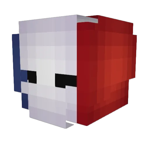 Strixqn Minecraft avatar head, 3D render