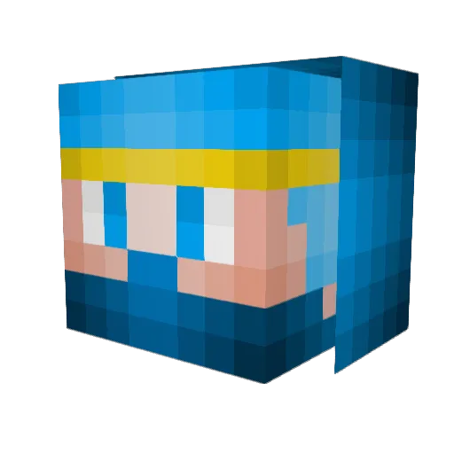 Strkrz Minecraft avatar head, 3D render