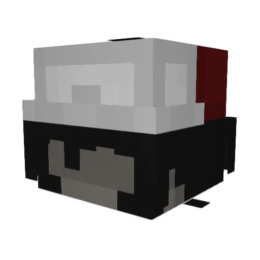 Strngld_Red Minecraft avatar head, 3D render