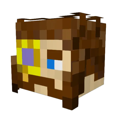 StrohDoof Minecraft avatar head, 3D render