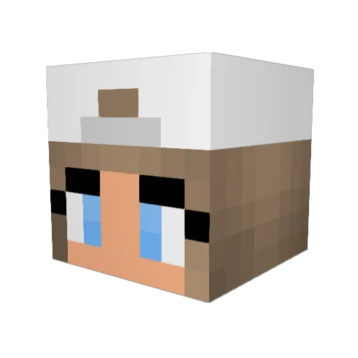 Strolch_TV Minecraft avatar head, 3D render