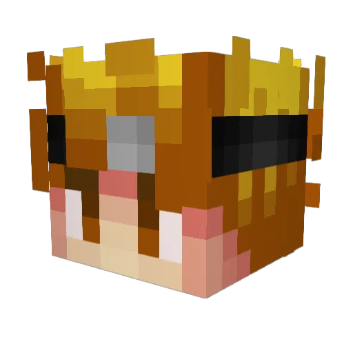 Strolley Minecraft avatar head, 3D render
