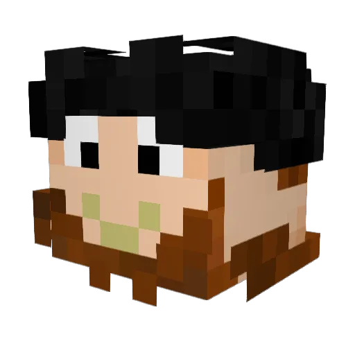 Strom30 Minecraft avatar head, 3D render