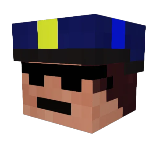 Stromedy Minecraft avatar head, 3D render