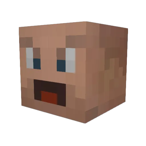 Stromson Minecraft avatar head, 3D render
