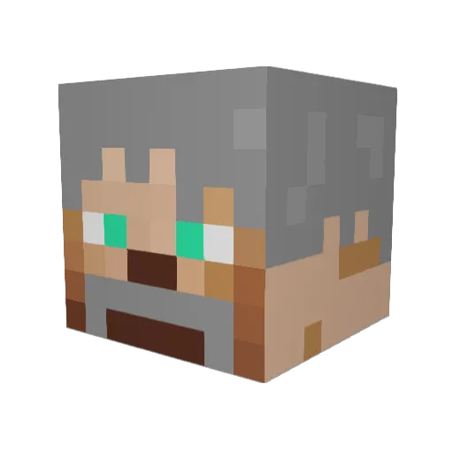 Stromulis Minecraft avatar head, 3D render